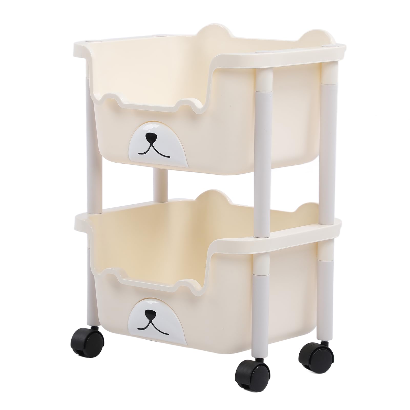 Organisateur de sol chat mignon avec paniers amovibles pour bureau maison