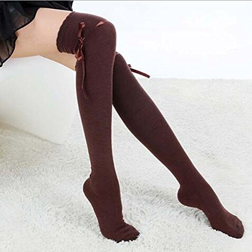 Image of Women's Thigh High Socks Lolita Gothic Over Knee Stocking Lace Up Thigh Stockings for Girls PTK12N