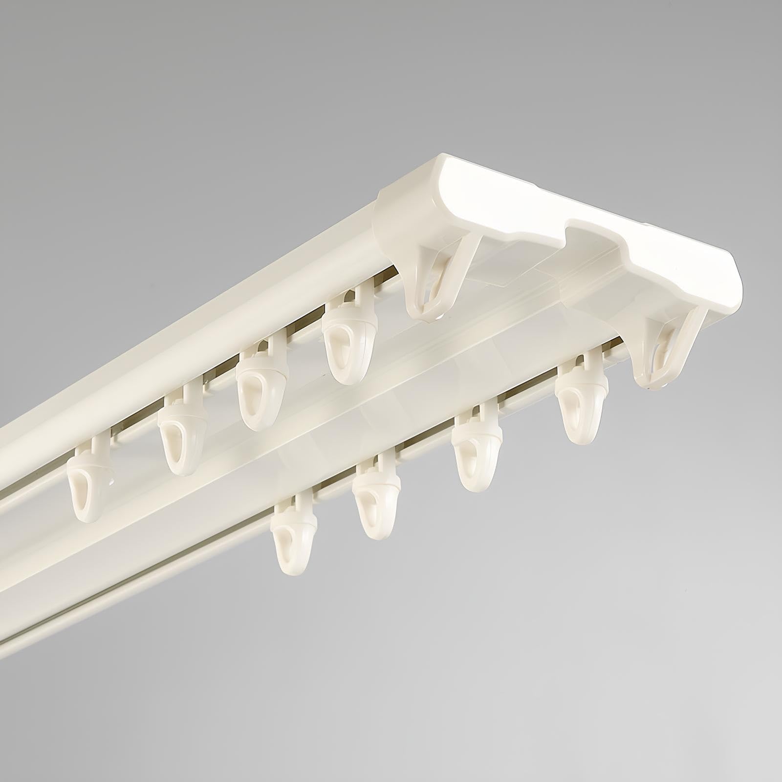 Rail de rideau de plafond pliable et rails de rideau doubles robustes pour salon et bureau