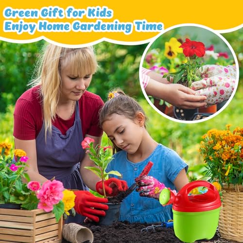 image for Lenwen 6 Packs Plastic Watering Can for Kids Garden Equipment Toy Wate