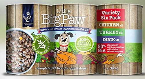 Little Big Paws Poultry Asstd Dog Multi, Variety, 6x390g