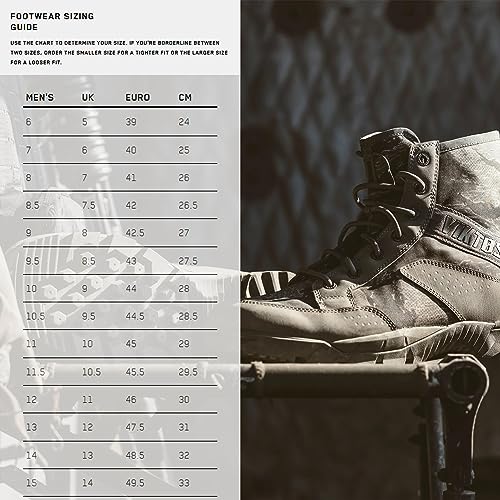 Image of VIKTOS Men's Johnny Combat OPS Tiger Tactical Boots | Durable Water-Resistant Lightweight Mid-Height Outdoor Combat Boots