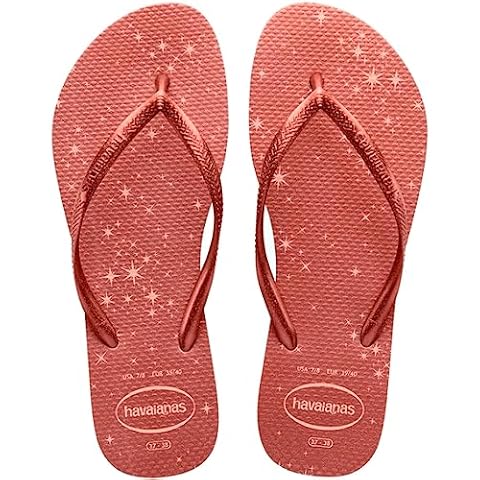 Havaianas Slim Gloss Women's Flip Flops in Rose/Golden Blush Cover