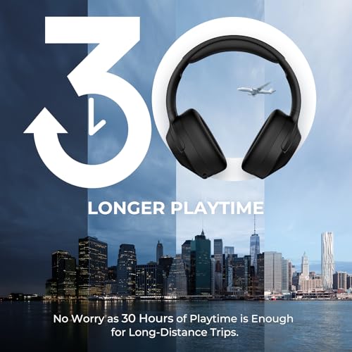 Image of E7 Wireless Bluetooth Headphones with Rich Bass, Clear Calls, Bluetooth 5.0, 30 Hours Playtime, Comfort Fit