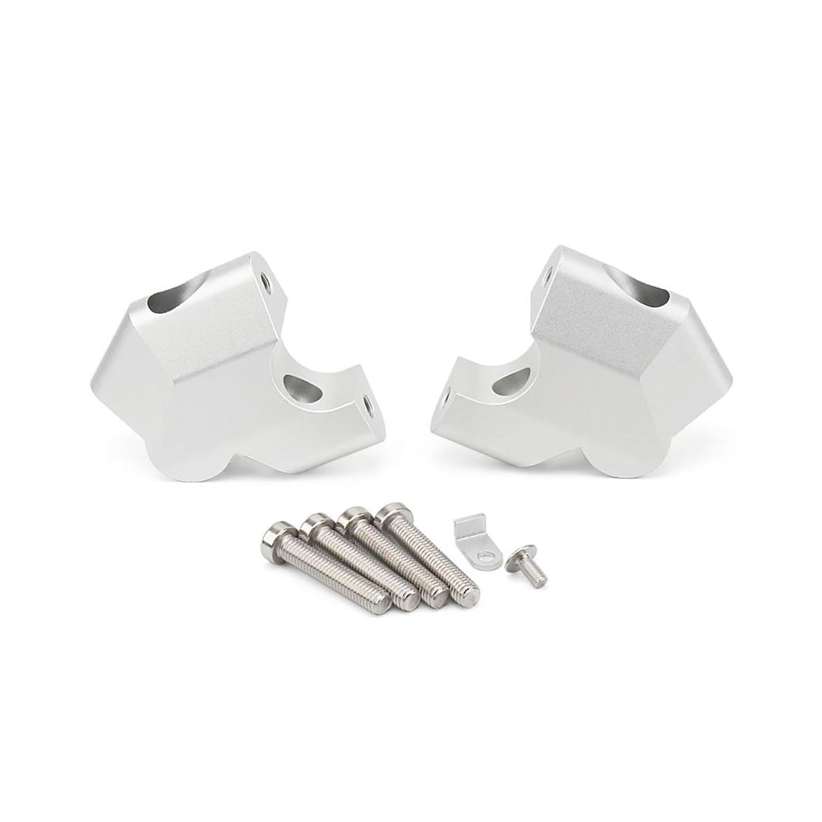 Kit montage support rehausseur guidon Desert X 2022 2023 : ajusteur riser guidon moto argent