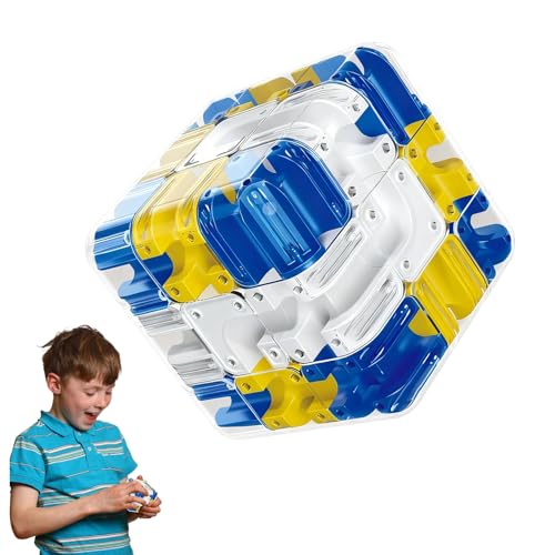 3D Labyrinth Kugel Komplexes Puzzle Mit Rollenden Kugeln, Großer Labyrinth 3D Puzzle Würfel, Zauberwürfel Spielzeug Interaktives, praktisches Gehirntrainingsspielzeug zum Stressabbau (8.5CM)