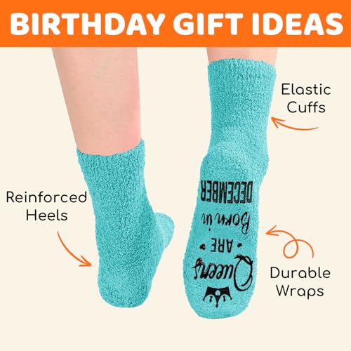 Image of HAPPYPOP Women Queen Birth Month Socks - Month Birthday Gifts, Socks for Her Female in Green