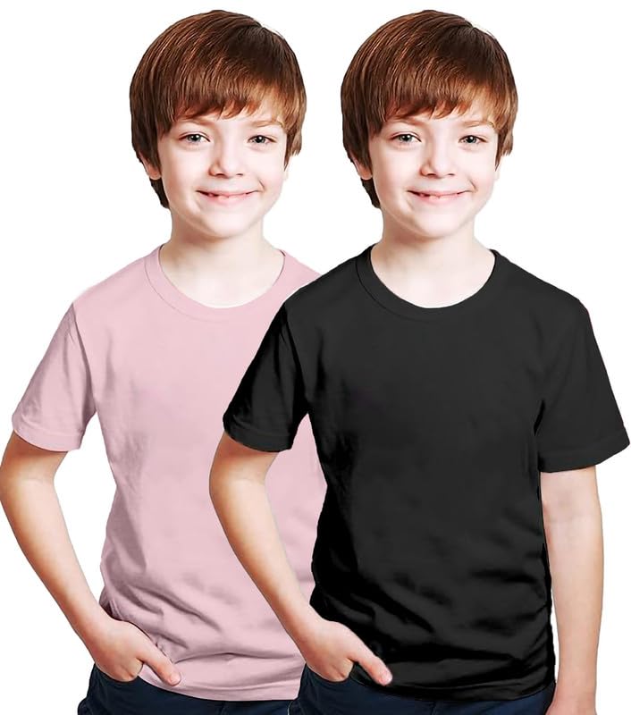 Image of XENOVAURBAN Kids Unisex Combo Round Neck Cotton T-Shirt - P