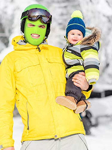 Image of SATINIOR 3 Holes Ski Mask Full Face Cover Outdoor Balaclava Winter Knitted Neck Gaiter for Halloween Sports Cycling