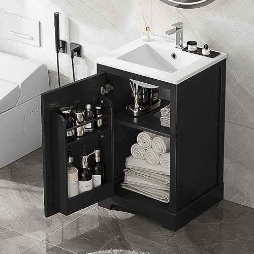 PUTESTEVE 20 Inch Small Bathroom Vanity with Sink, Compact Bathroom