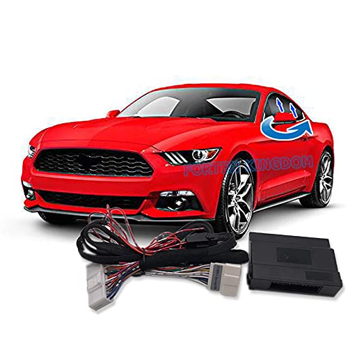 Automatic Power Window Closer & Auto Fold/Unfold Side Mirrors Kit for Ford Mustang GT 2015-2019, Plug & Play Car Accessories, Intelligent Window Lift Close Module System