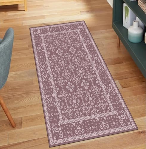 Alfombra por metros para pasillo vintage transitable y lavable 2