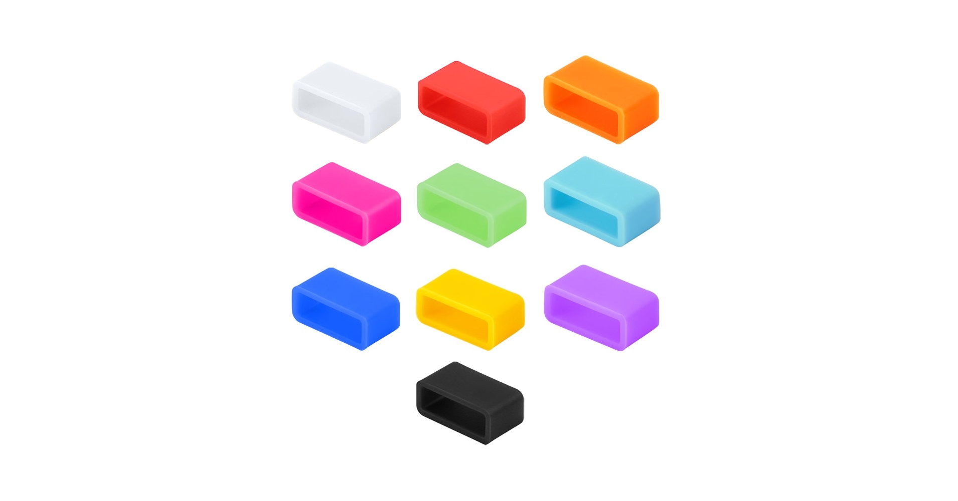 Getwow 10-Pack Silicon Fastener Ring for Fitbit Flex Wireless Activity + Sleep Wristband