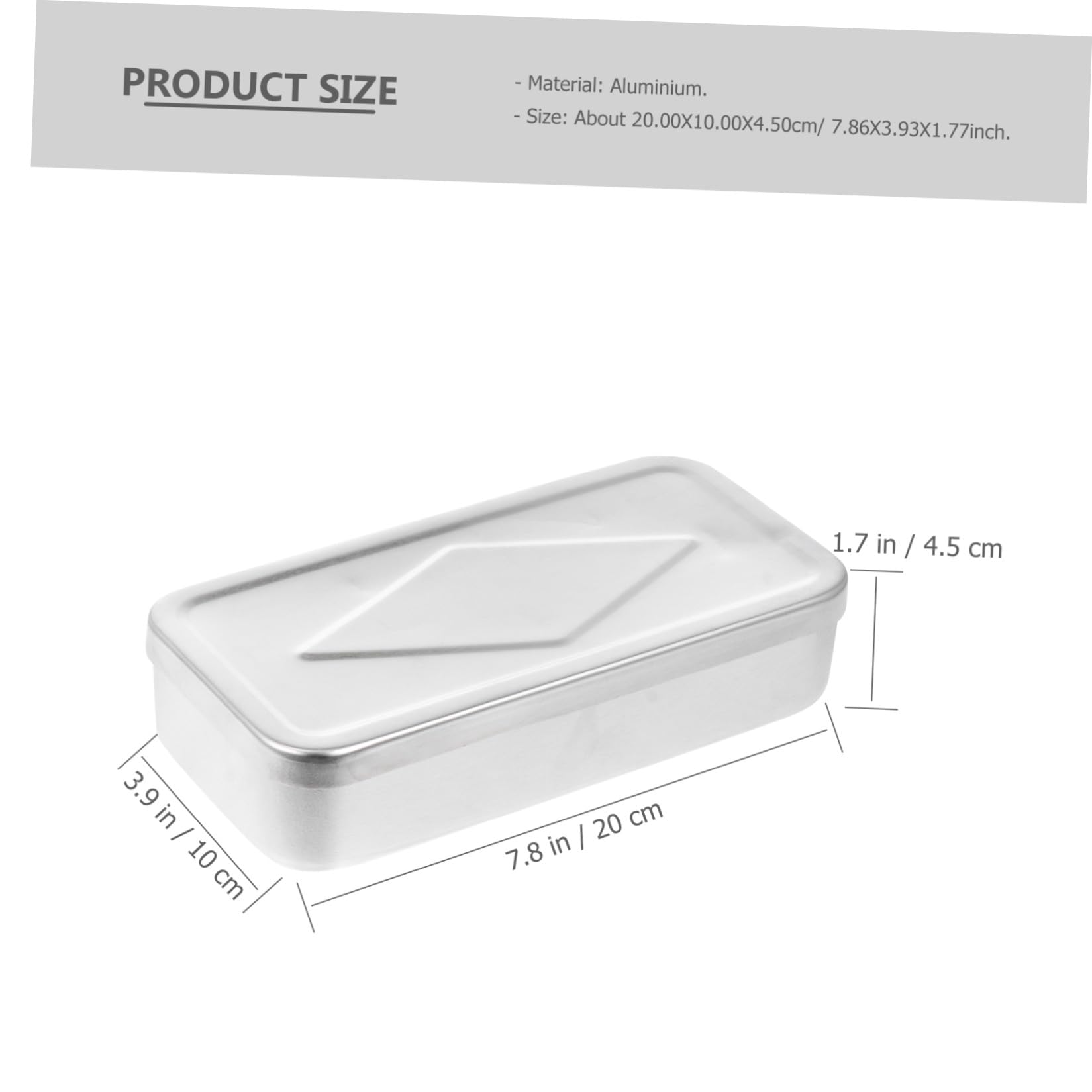 iplusmile Boîte À en Aluminium 20X10X4.5 Cm Boîte De Hygiénique avec Couvercle Résistante À La Corrosion pour Outils Et De Laboratoire