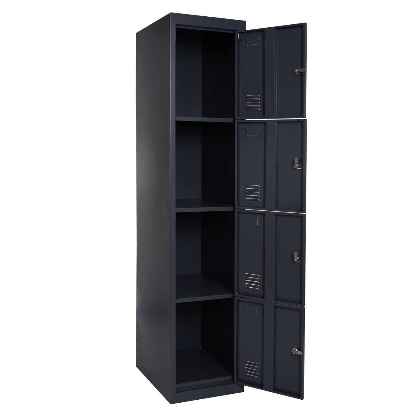 Mendler Schließfach Boston T163, Schließfachschrank Wertfachschrank Spind, Metall 180x38x45cm anthrazit