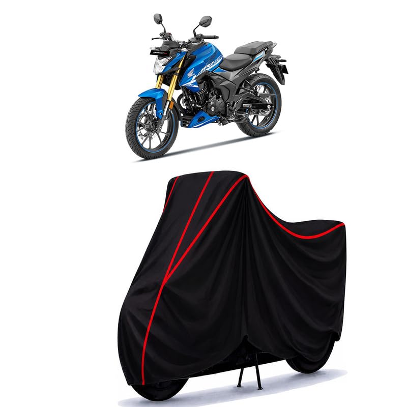 Image of Hornet Water Resistant Bike Cover for All Motorcycles & Scooters | Heavy Duty Premium Taffeta Fabric | UV Protection, Dustproof, Scratchproof | All Weather Two Wheeler Body Cover with Elastic Bottom