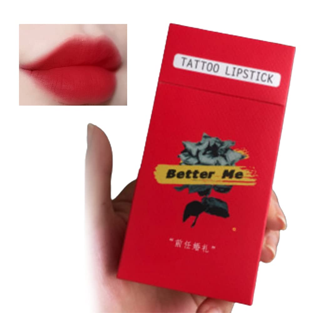 20 Pieces Portable Tattoo Lipstick Lipstick Cotton Swab Waterproof Long Lasting Kiss-Proof for Women and Girls