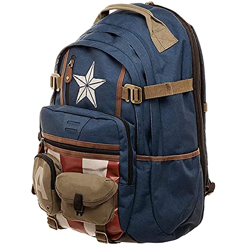 WXHJM Sac à dos Marvel Avengers Captain America, sac à dos décontracté pour étudiant, sac d'école Captain America, sac à dos surprise Marvel Cover