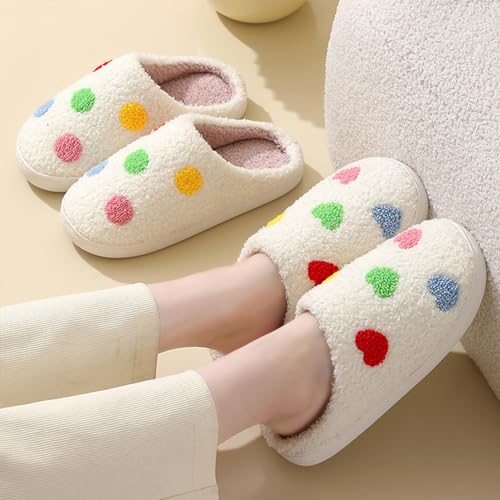 Image of LNERIP Animal Slippers Fruit Slippers Plant Slippers Various Cartoon Patterns Fluffy Soft Memory Foam Retro Indoor Outdoor Home Couple Shoes