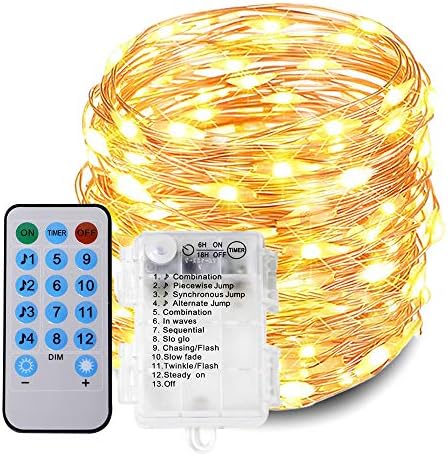 J-Tech Digital Led Fairy Light, 100 LED 10M Christmas Lights Indoor/Outdoor String Lights for Bedroom, Patio, Yard, Gazebo, Party, Wedding