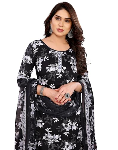 Image of Yashika Unstiched Crepe dress materials | Crepe Salwar Suit for women with dupatta | suit material for women unstitched
