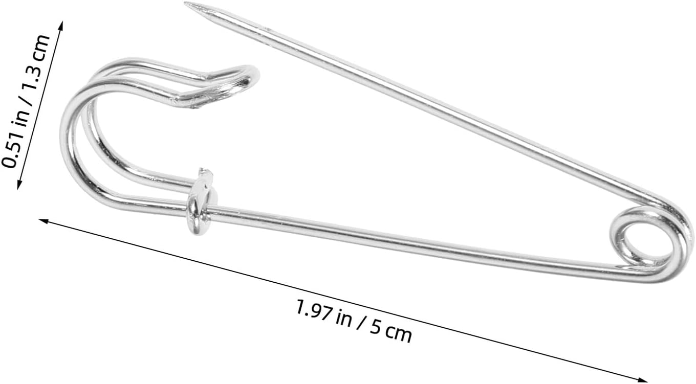 150pcs Heavy Duty Large Metal Safety Pins for Clothing Decoration, Sweater Brooch, Quilt Fastener Craft Pins for Sewing and DIY Accessories