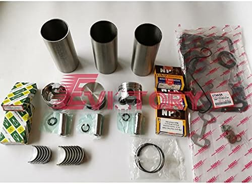 For Yanmar 3D68E 3TNE68 3TNA68 Overhaul Rebuild Kit WITH VALVE WATER PUMP