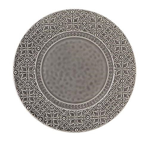 Bordallo Pinheiro Rua Nova Charger Plates, Anthracite, Set of 2
