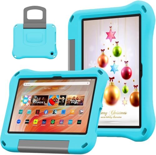 10inch Tablet Case for Kids, Lightweight Shockproof Kid-Proof Cover with Handle Stand for 10in Tablet Kids Case Incompatible iPad Samsung Lenove TCL Onn 10in Tablets. (Light Blue) image 2