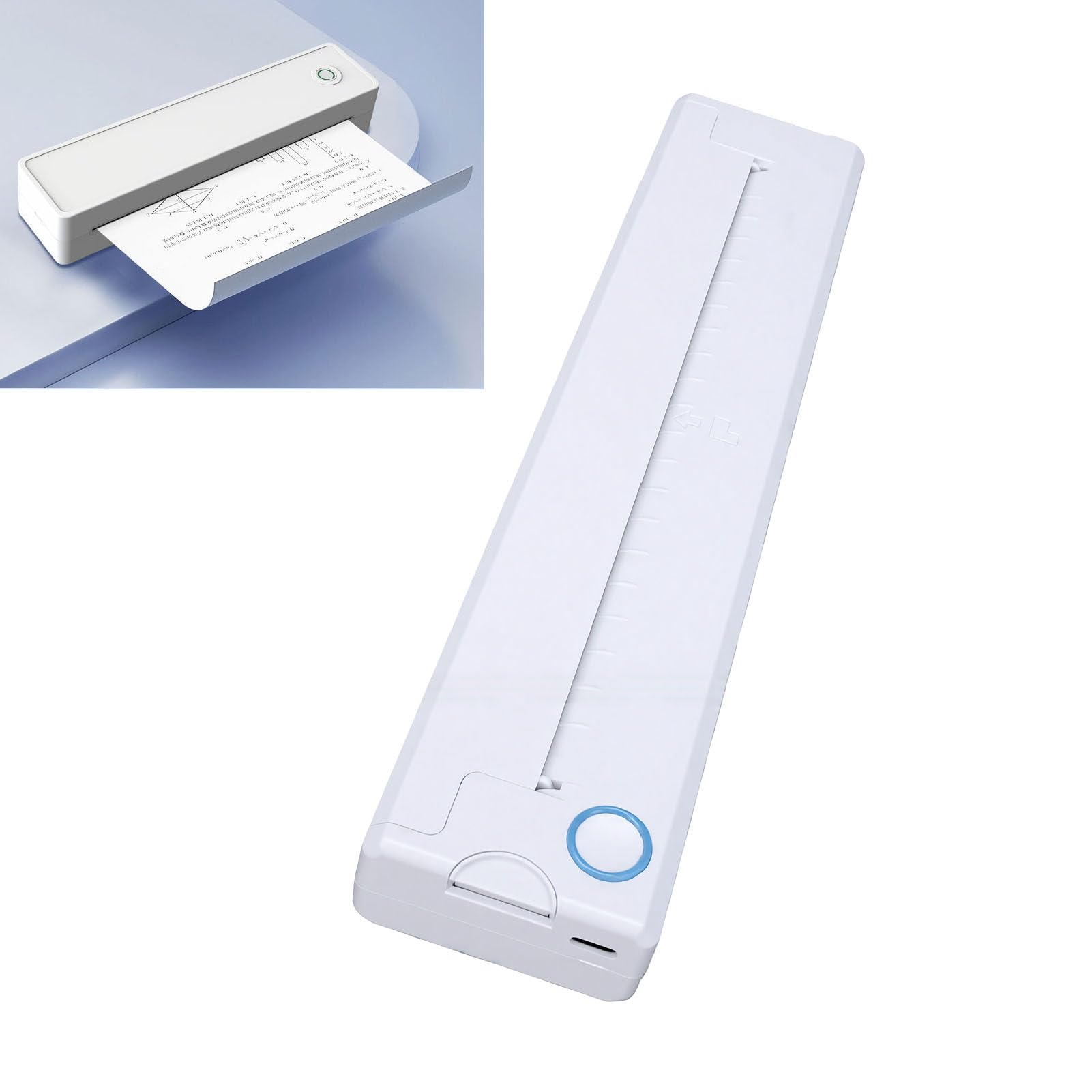 FTVOGUE Imprimante Thermique Portable Imprimante Thermique A4 203 Dpi