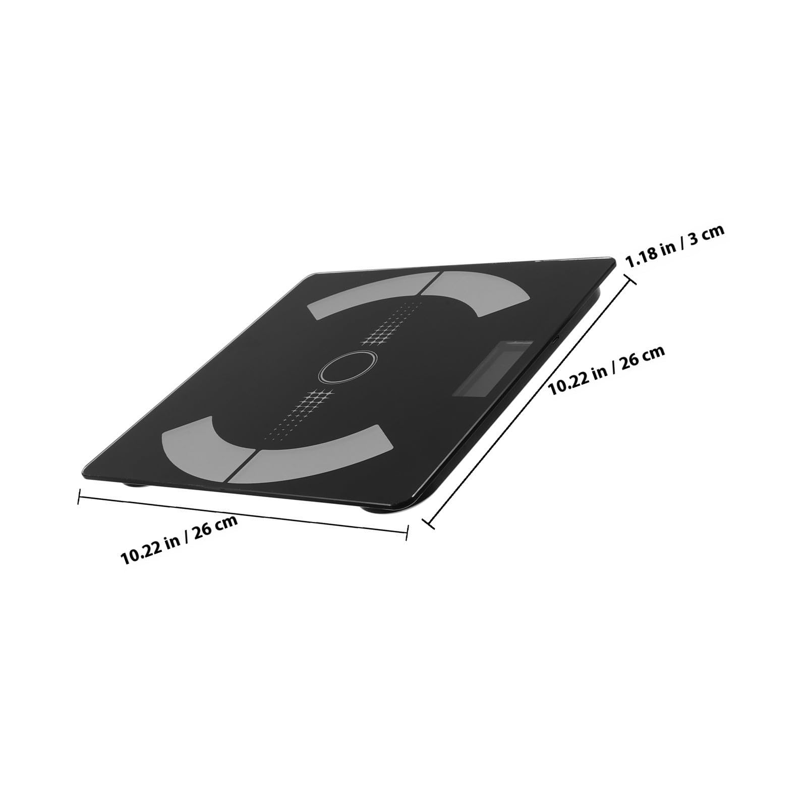 Bilancia Impedenziometrica Digitale per Peso Corporeo, Vetro Nero | Ricarica Usb, Display Digitale Leggibile, Letture Rapide e Precise, Uso Domestico