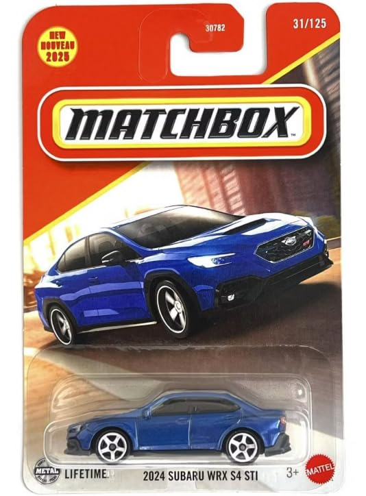 Amazon.com: Matchbox 2024 Subaru WRX S4 STI [Blue] 31/125, 1:64