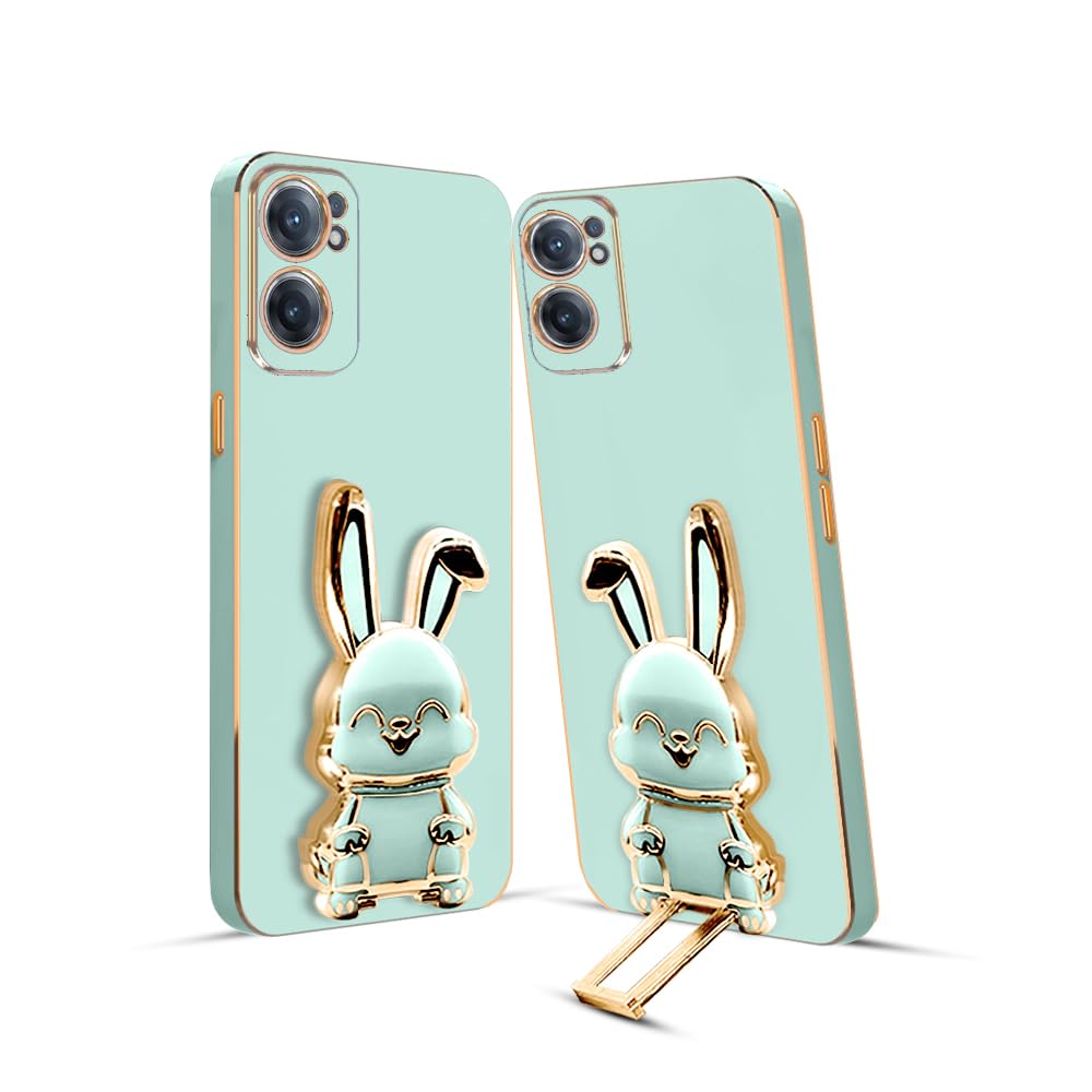KARWAN®️ 3D Bunny with Folding Stand Back Cover Case Compatible for OnePlus Nord CE 2 5G | Slim electroplated case | Stand case | Soft TPU | Space Astro Theme |Camera Protection-Mint (B0CGNXPDG3) Amazon Price History, Amazon Price Tracker