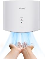 anydry 2630S Kompakt Kézszárító, Automata Falra Szerelhető Elektromos Szárító Fehér 1
