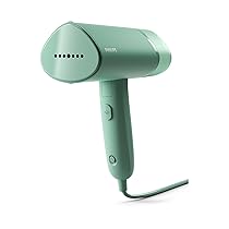Philips Serie 3000 Stiratrice verticale a vapore – 1000 W, 20 g, min di vapore, Serbatoio dell’acqua estraibile da 100 ml, Piastra in plastica, Verde (STH3010, 70)