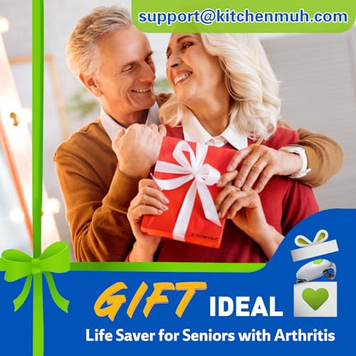 Higher Torque Electric Jar Opener for Seniors with Arthritis Fit Almost Jars Size, Strong Tough Automatic Jar Opener for Weak Hands, Hands Free Battery Operated Bottle Opener for Arthritic Hands White