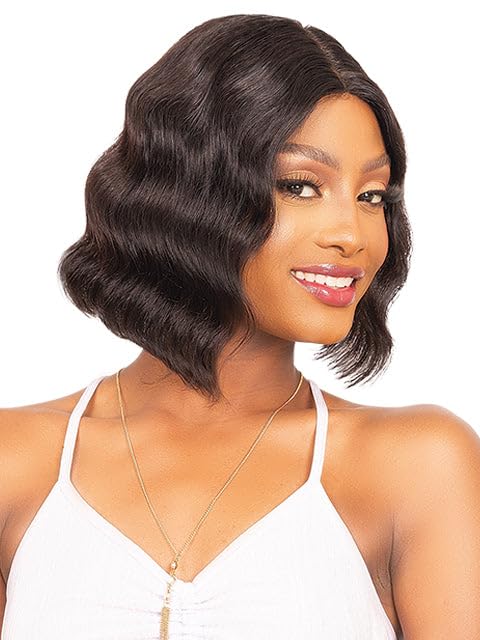 Janet Collection Natural Deep Part 100% Natural Virgin Remy Human Hair Loose Deep Wave Hair KAMEL Wig with Baby Hair. (COLOR# NATURAL)