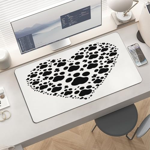 Alfombrilla para escritorio con diseño de huella de perro grande miniatura 6