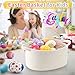 Happyiren Cute Woven Storage Basket with Handle, Baskets for Gifts Empty, Gift Baskets for Birthday Baby Shower Raffle Burr Fundraising, Decorative Organizer Box for Baby Toy Pet, 13