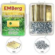 EMBerg Single Hole Blade 18 Pack for Worx Landroid Robotic Mowers Titanium Coated Blade for Worx