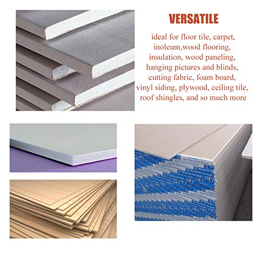 VISLONE All-in-one Gypsum Board Cutting Tool with Measuring Tape and Utility Knife Mark and Cut Drywall Shingles Insulation Tile Carpet Foam