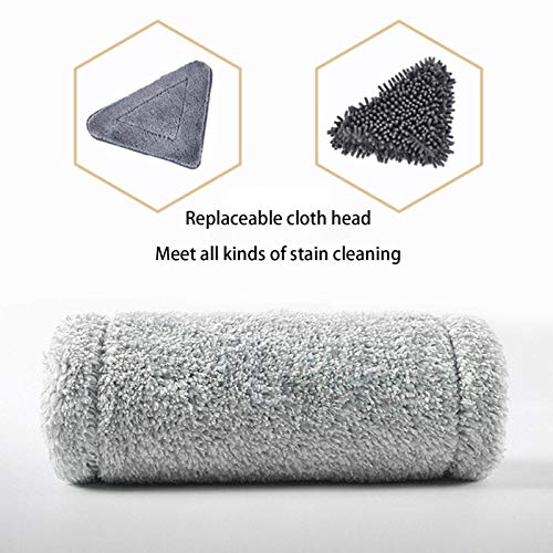AADEE Lazy Cleaning Mop, Driehoek Uitschuifbare vervangbare Chenille Cleaning Mop, 360 graden draaibaar verstelbaar… - Image 7