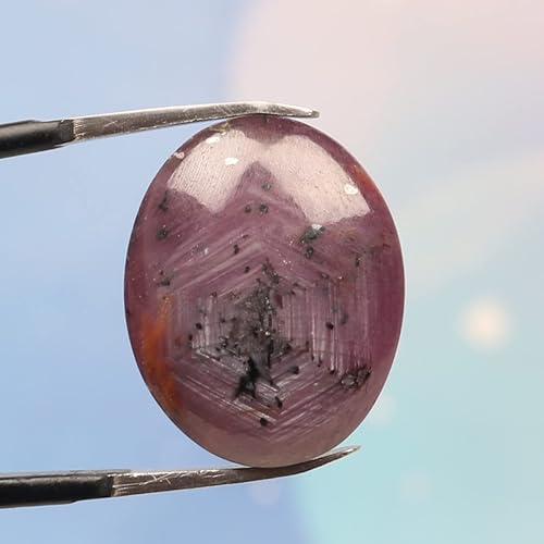 Miniatura 2 de REAL-GEMS Piedra preciosa suelta Indian Star Ruby 23 Ct. Forma ovalada perfecta natural certificado EGL Cabujón Piedra preciosa suelta para la