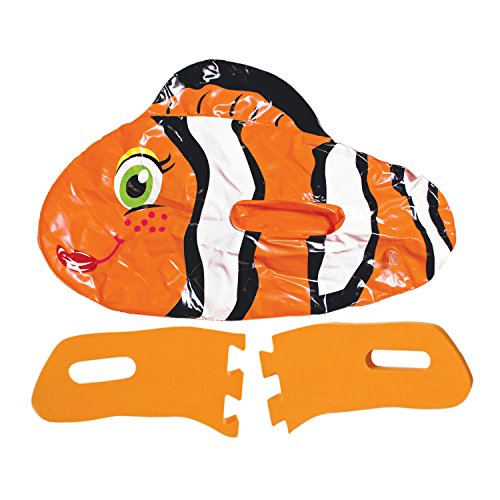 Aqua Leisure Portable Pals Foam Handle Inflatable Kickboard, Fish - Thumbnail 2