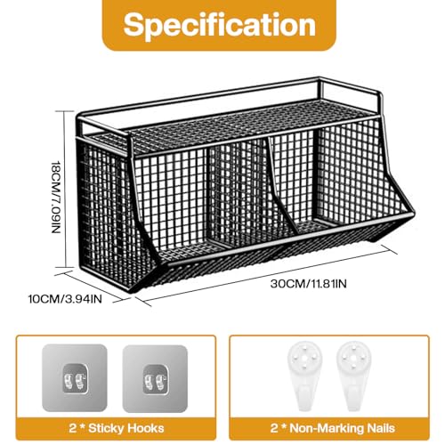 Cesta de pared para cocina y despensa ideal para ordenar especias y botes 3