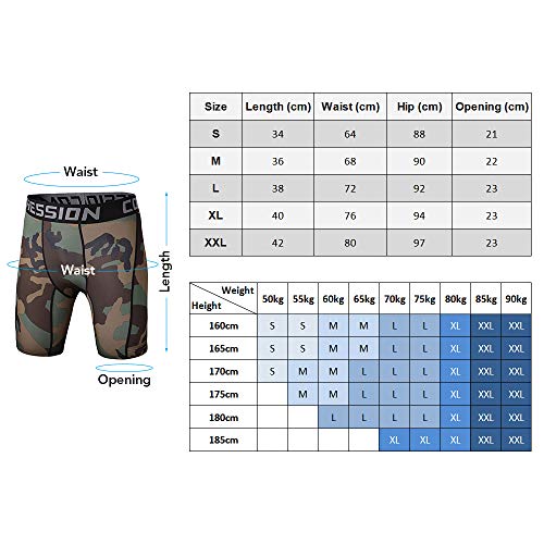Shorts esportivos, Andoer Calções masculinos de compressão e cuecas Athletic Baselayer para corrida,
