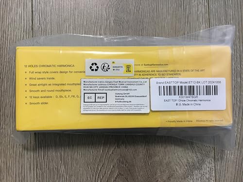 East Top ET12-BK Chromatic Harmonica Of C Key thumb #7