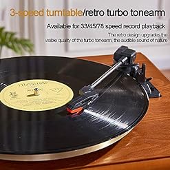 Tourne-Disque Gramophone rétro avec Haut-parleurs sans Fil, Tourne-Disque Vintage, Lecteur/Radio FM/USB/Bluetooth 4.0… - Les Beatles, Paul McCartney, John Lennon, RIngo Starr, George Harrison Tourne-Disque Gramophone rétro avec Haut-parleurs sans Fil, Tourne-Disque Vintage, Lecteur/Radio FM/USB/Bluetooth 4.0… – Image 2