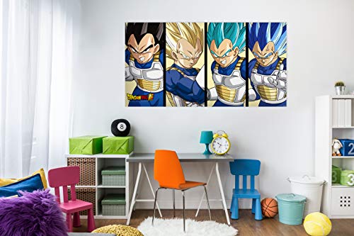 Cuadros PVC Dragon Ball Super Vegeta |100x100cm | Producto Oficial y Original | Cuadros Ligero,...