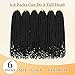 Goddess Locs Crochet Hair 6 Packs, 16 Inch Straight Faux Locs Crochet Braids, Pre-Looped Curly Soft Synthetic Braiding Hair Extensions for Black Women(16 Inch, 6 Packs, 1B#)